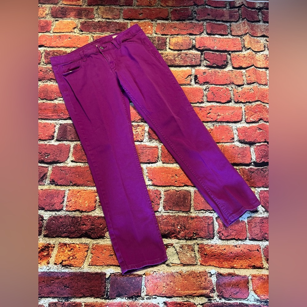 Preowned Arizona Jean Co Purple Pants Size 13 Waist 34” Inseam 27” Item #PHK6800